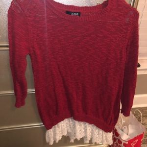 Mini long sleeve dress with lace!!!